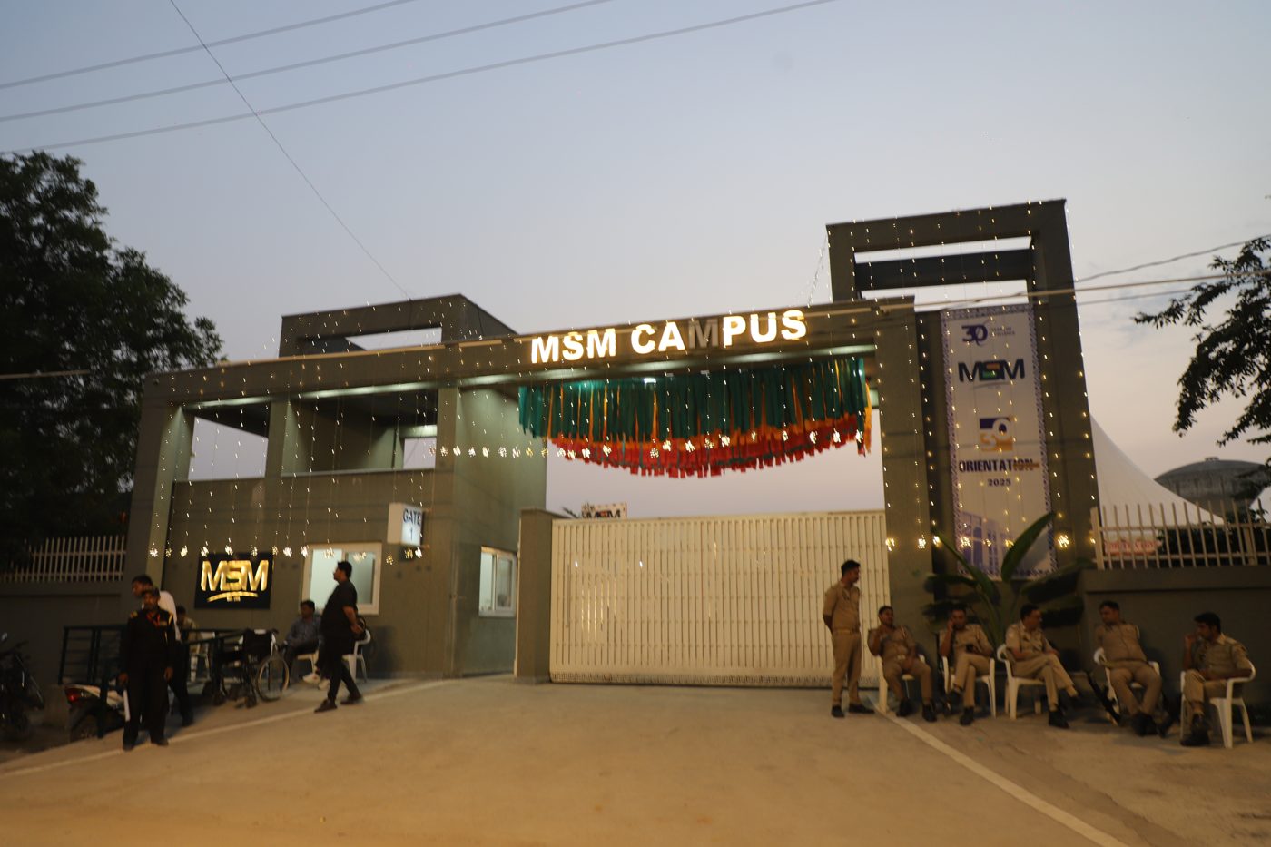 Decorated MSM campus gate